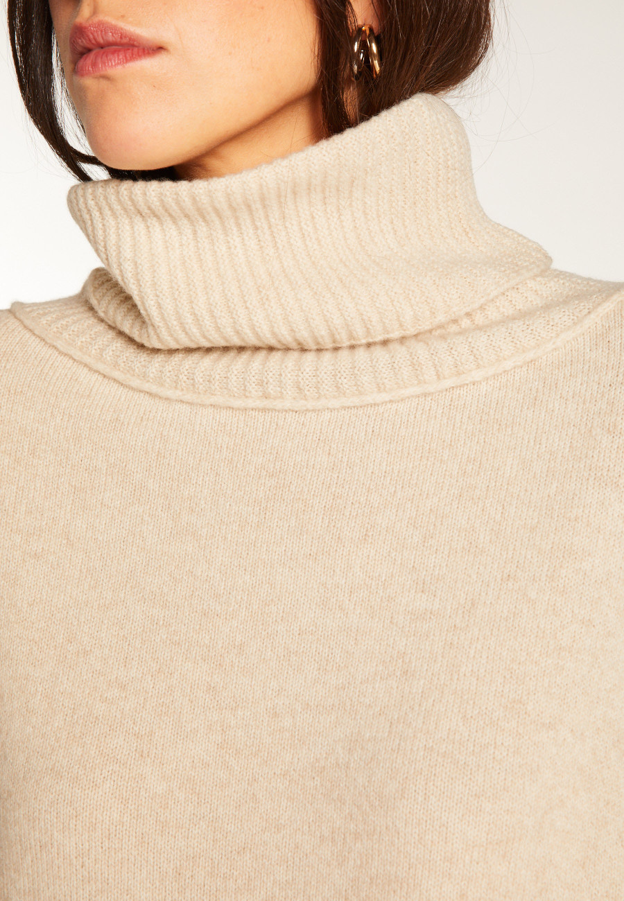 Wool and cashmere turtleneck sweater - Clara