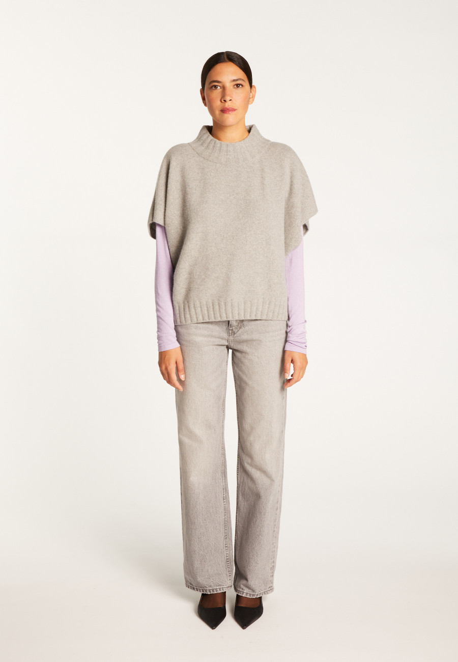 Loose-fit short-sleeved cashmere sweater - Virginia