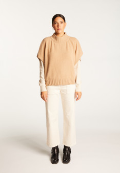 Loose-fit short-sleeved cashmere sweater - Virginia