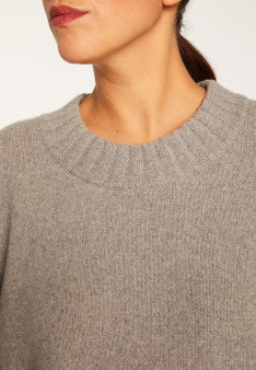 Pull court col rond en cachemire - Vicky