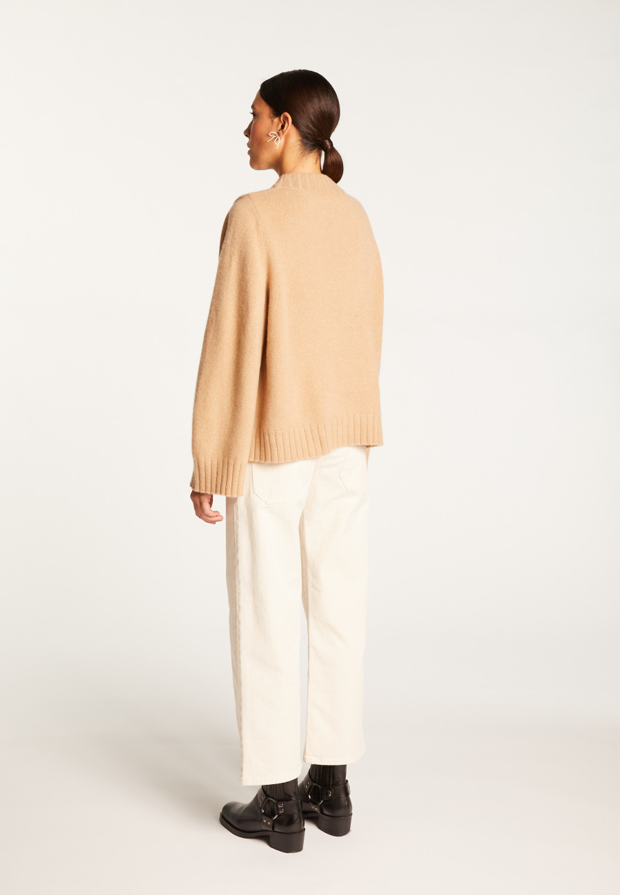 Cashmere crew neck short sweater - Vicky