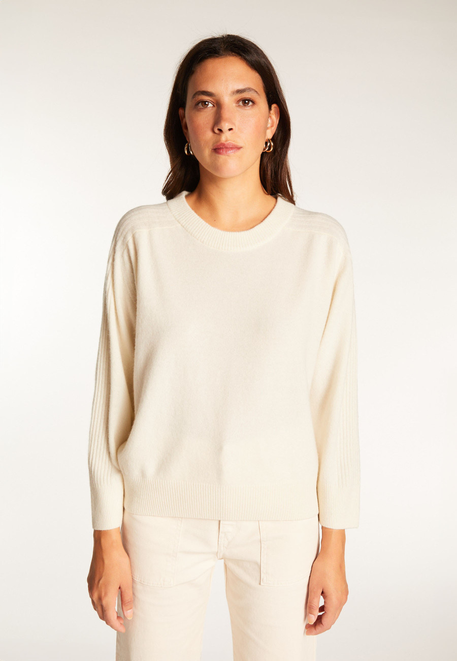 Pull col rond laine mérinos - Rosalie