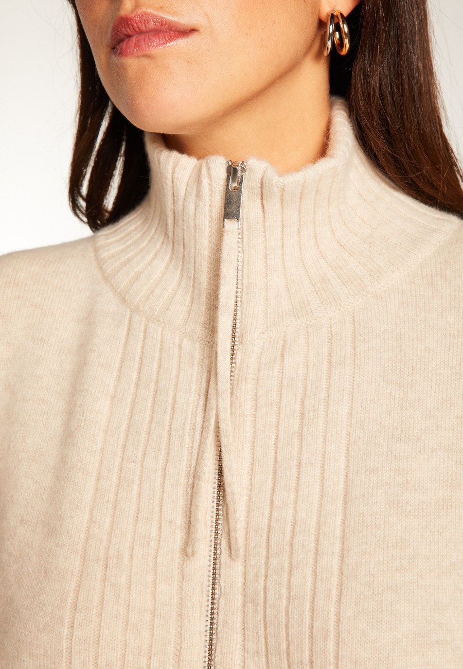 Zipped cashmere vest - Agnes