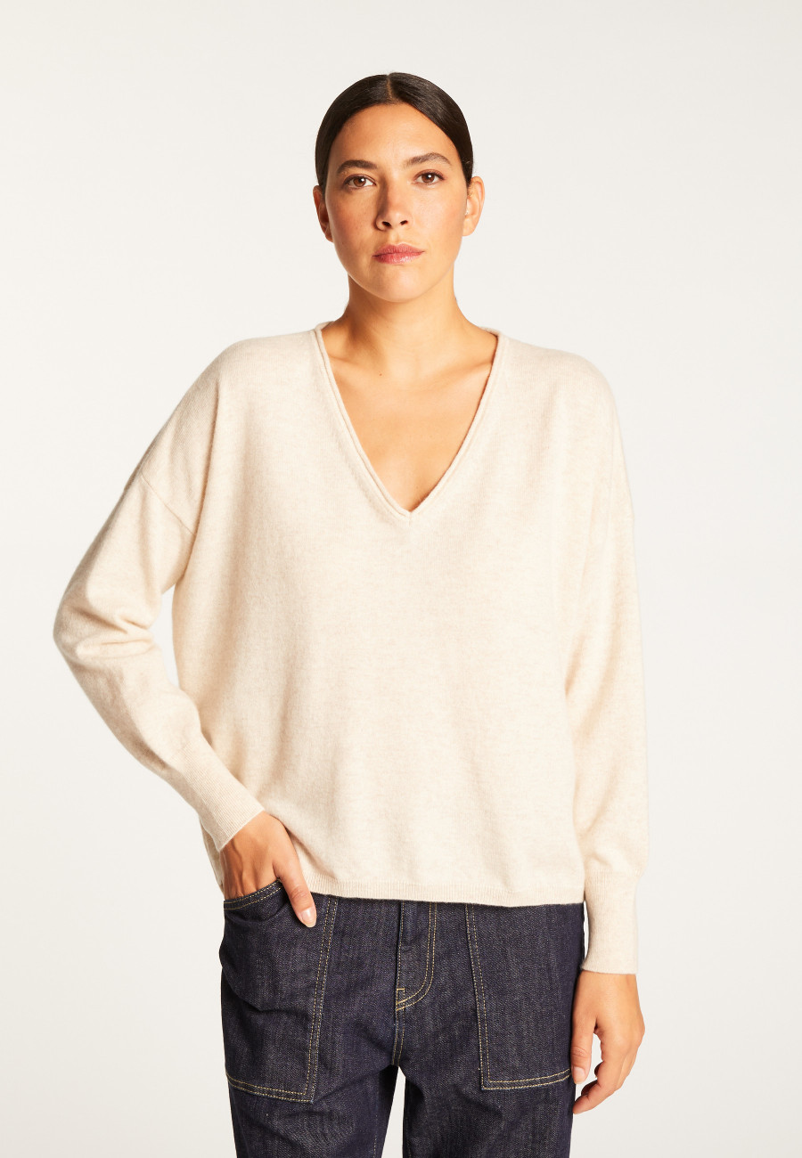 Pull court en cachemire - Alex