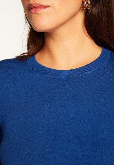 Round neck merino wool sweater - Asena