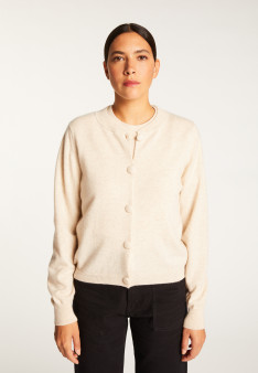 Buttoned cashmere cardigan - Aura