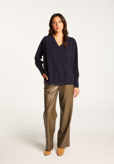 V-neck sweater in merino wool - Robine