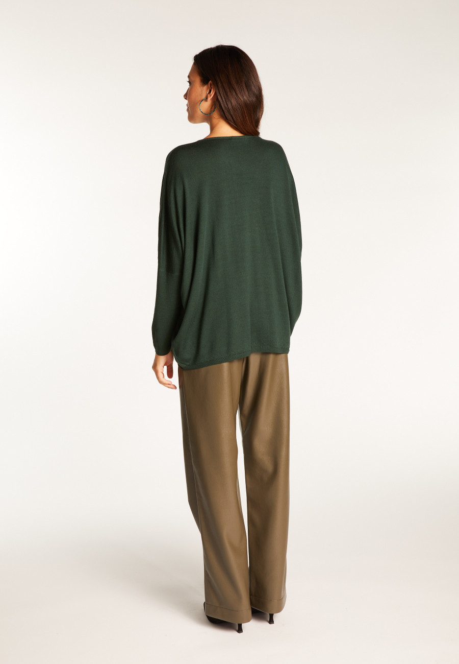 Batwing sleeve wool sweater - Boxe