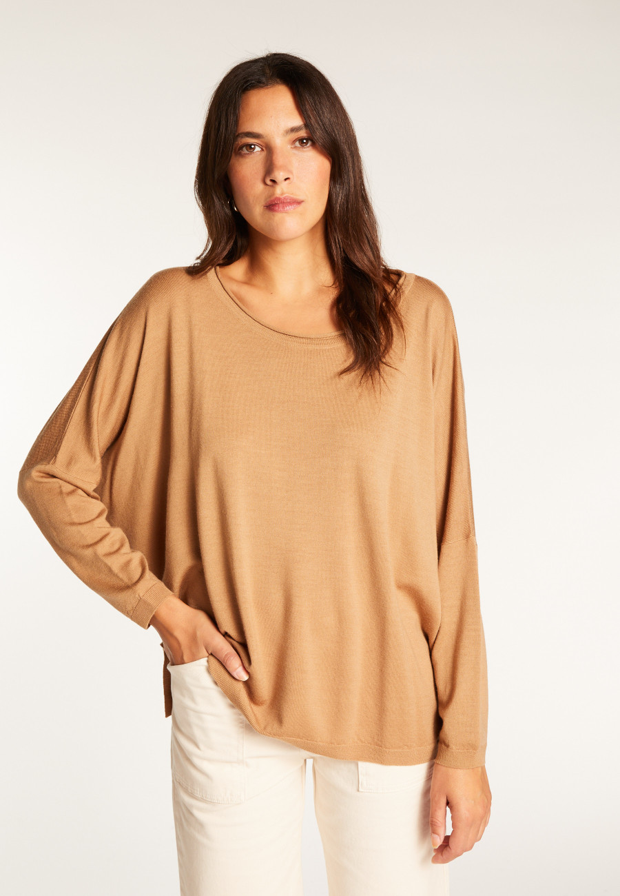 Loose-fit fine merino wool sweater - Azel