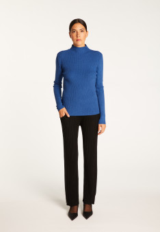 High neck sweater in wool blend - Reagan