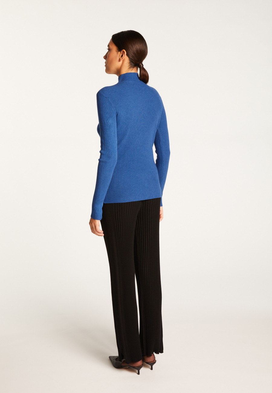 High neck sweater in wool blend - Reagan