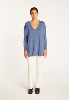 Pull col V oversize en cachemire - Apolline