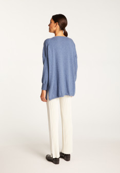 Pull col V oversize en cachemire - Apolline