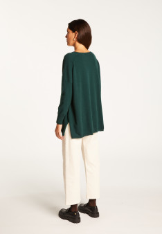 Pull col V oversize en cachemire - Apolline