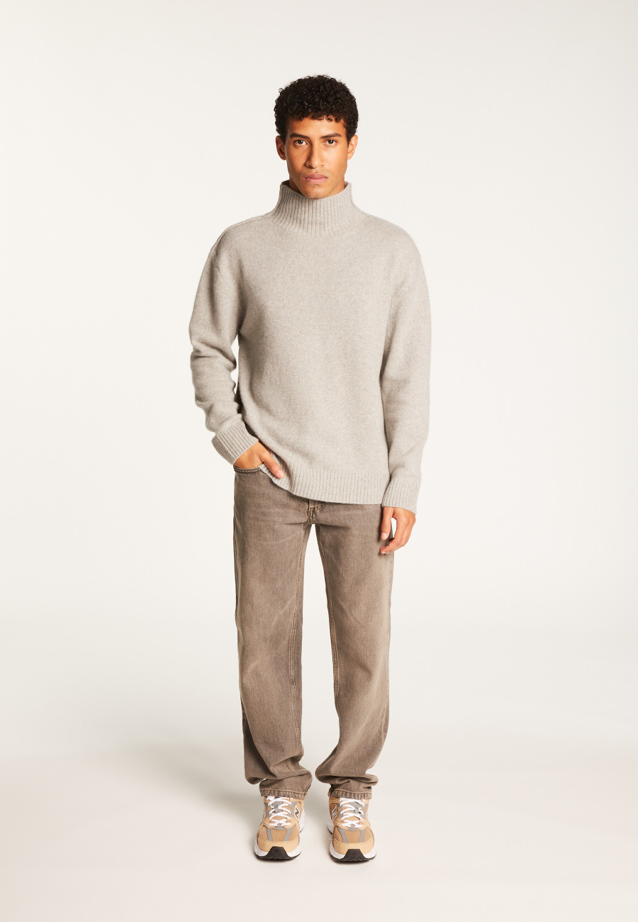 Cashmere Blend High Neck Sweater - Tiago