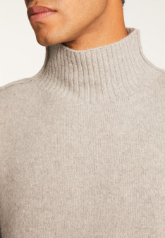 Cashmere Blend High Neck Sweater - Tiago