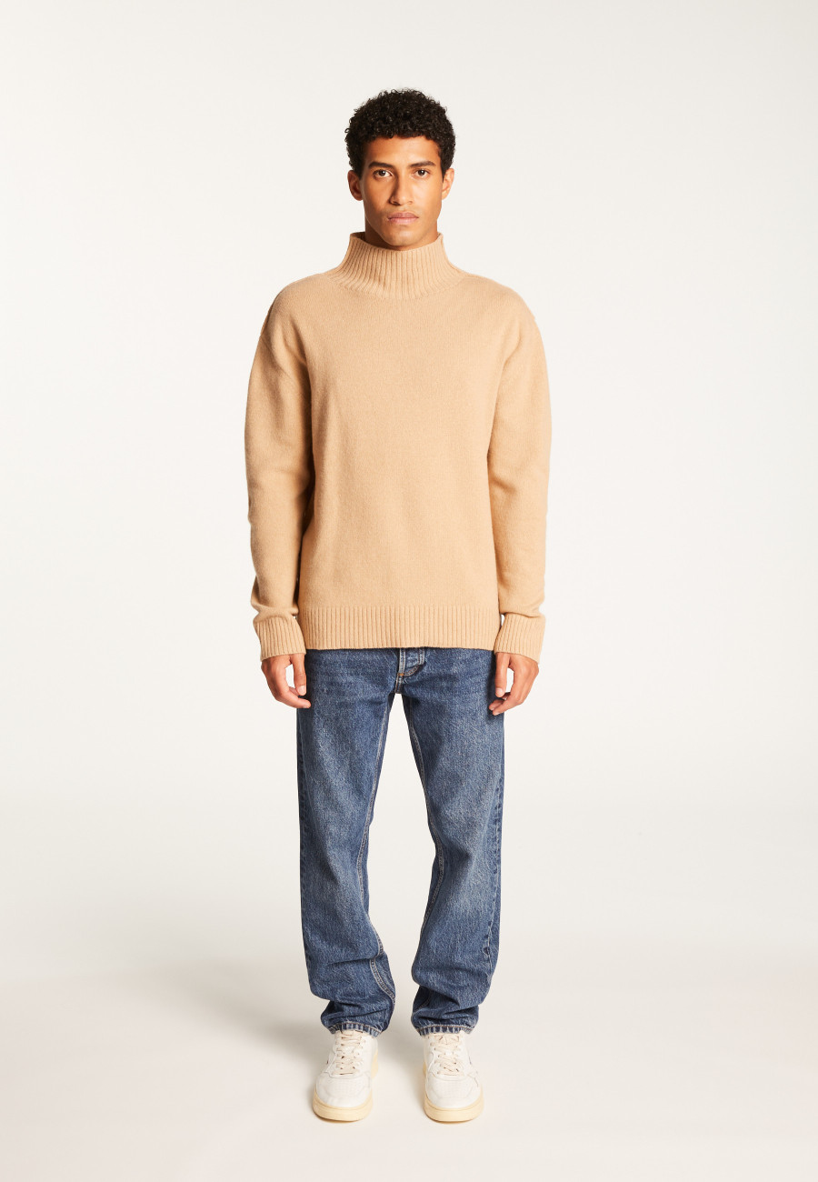 Cashmere Blend High Neck Sweater - Tiago