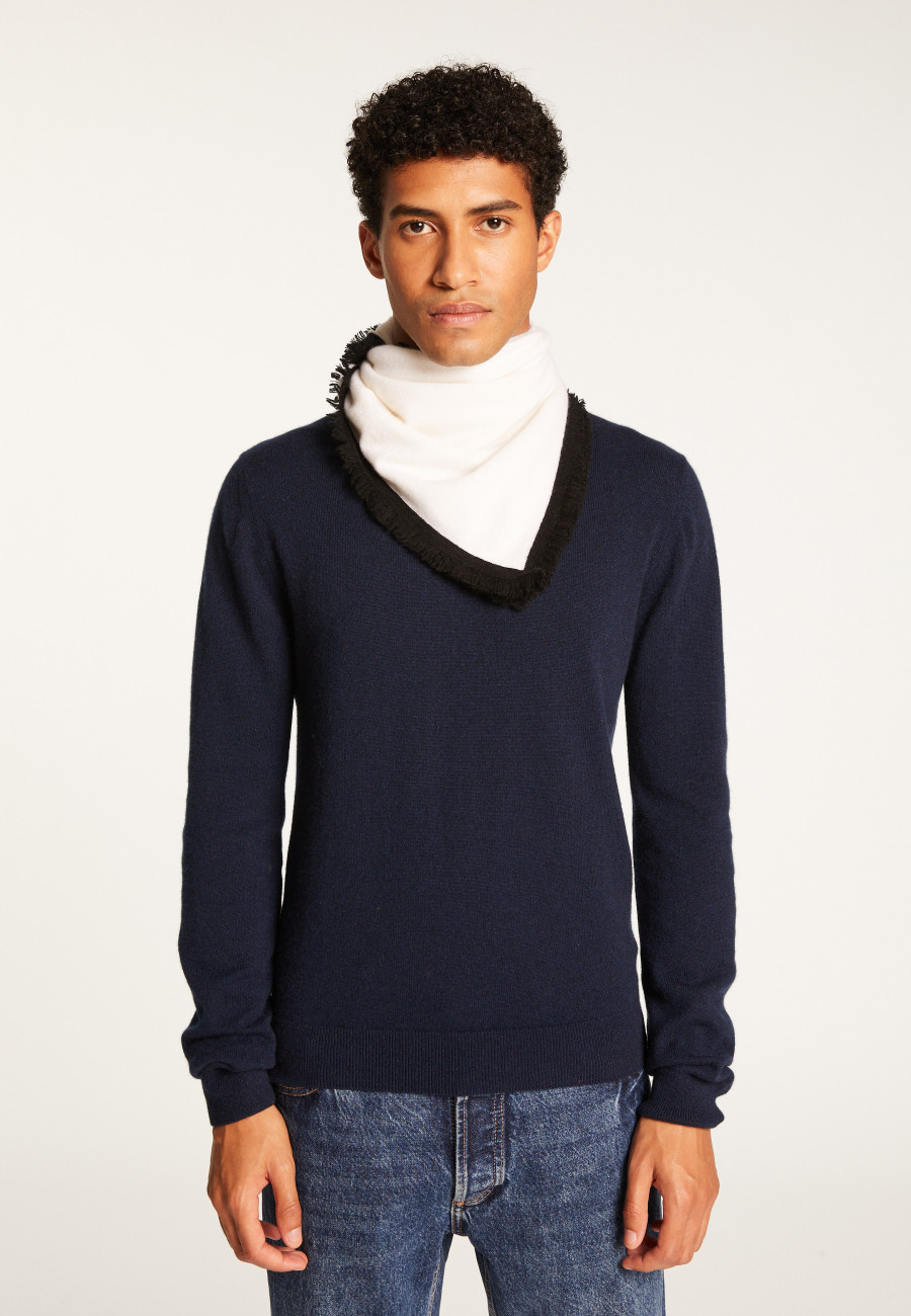 Two-tone unisex scarf in cashmere - Louisa