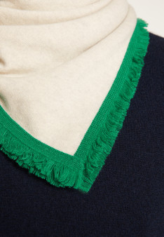 Two-tone unisex scarf in cashmere - Louisa