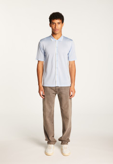 Short-sleeved shirt in Fil Lumière - Roman