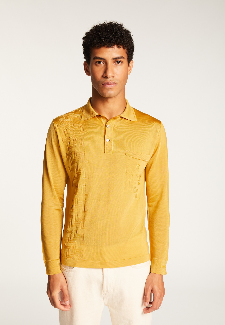 Polo Fil Lumière motifs géométriques - Sten