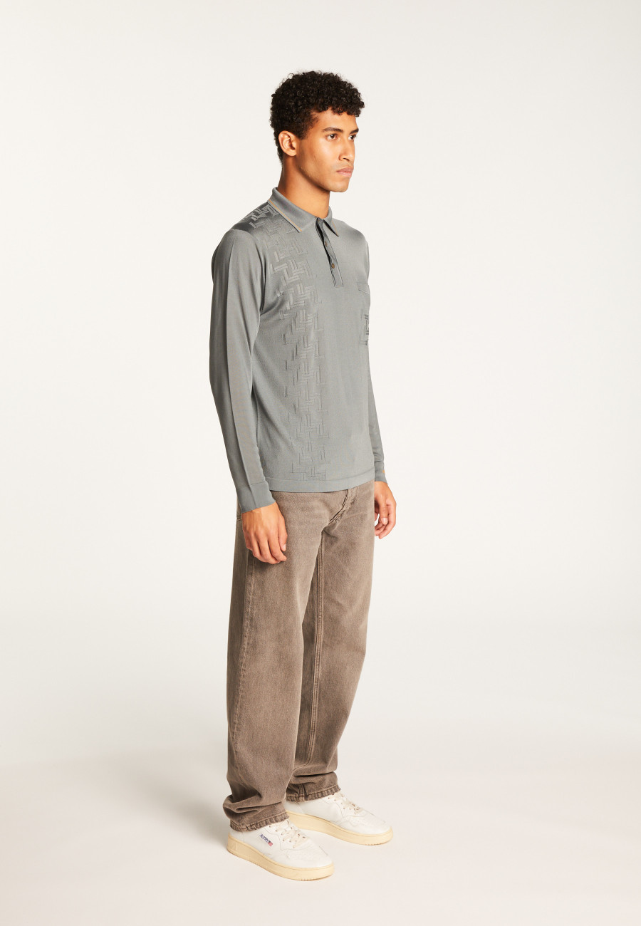 Polo Fil Lumière motifs géométriques - Sten