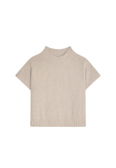 Loose-fit short-sleeved cashmere sweater - Virginia