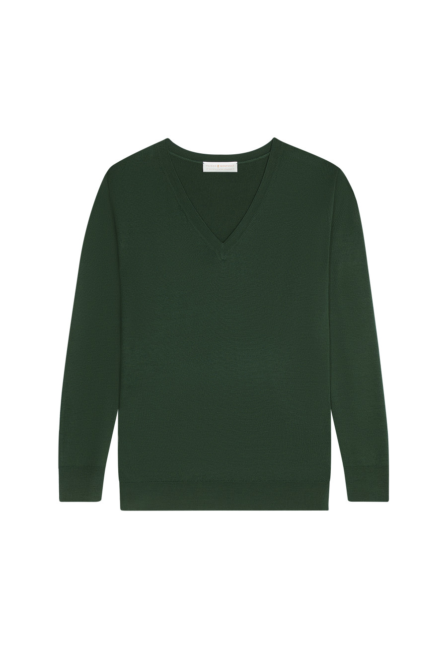 V-neck merino wool sweater - Arya