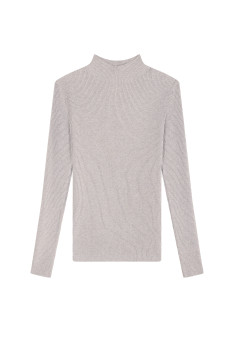 High neck sweater in wool blend - Reagan