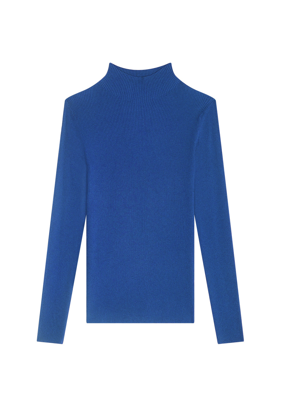 High neck sweater in wool blend - Reagan