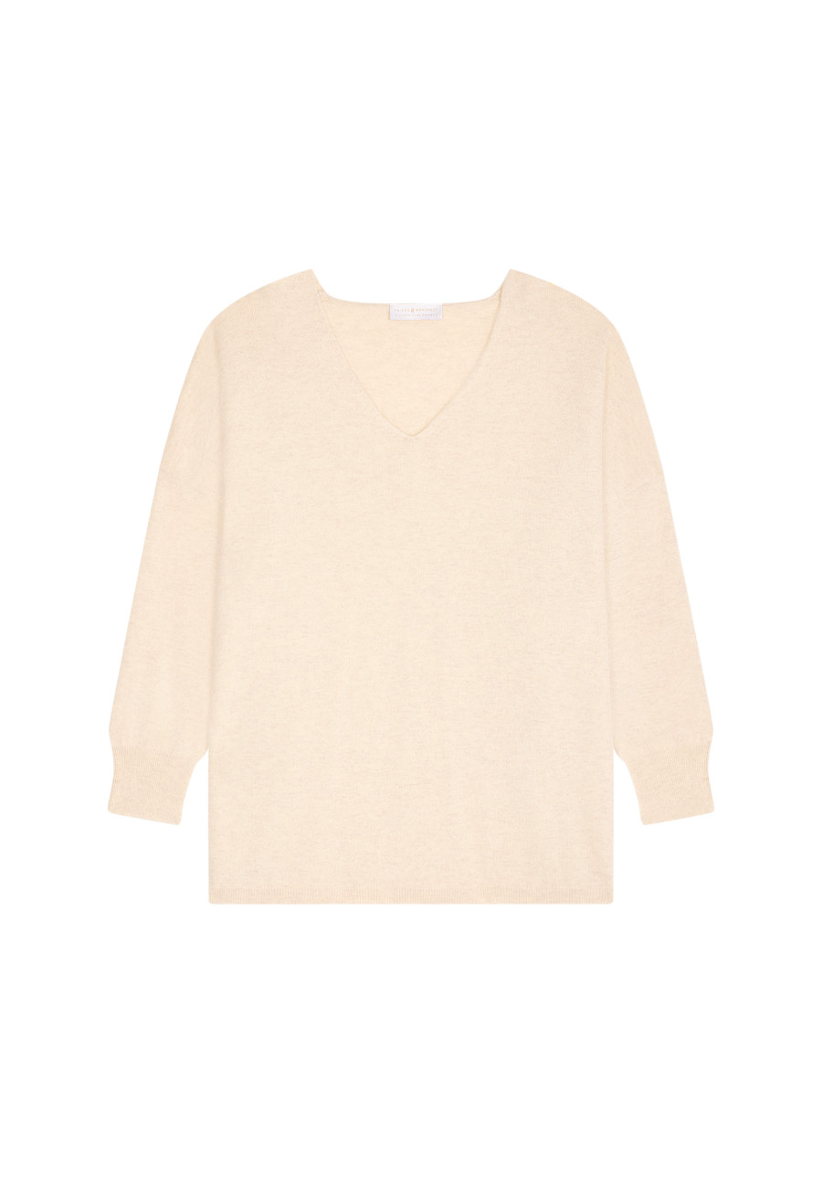 Pull col V oversize en cachemire - Apolline