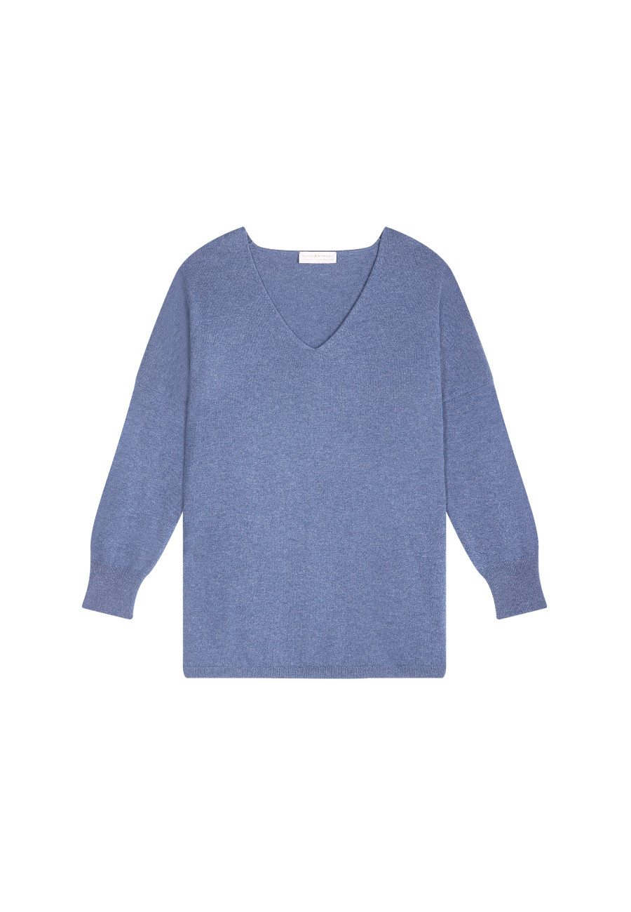 Pull col V oversize en cachemire - Apolline