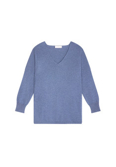 Pull col V oversize en cachemire - Apolline