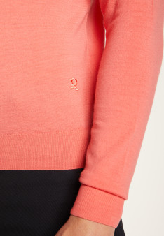 Merino wool long sleeve polo shirt - Eni