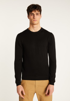 Merino Wool Crew Neck Sweater - Eddie