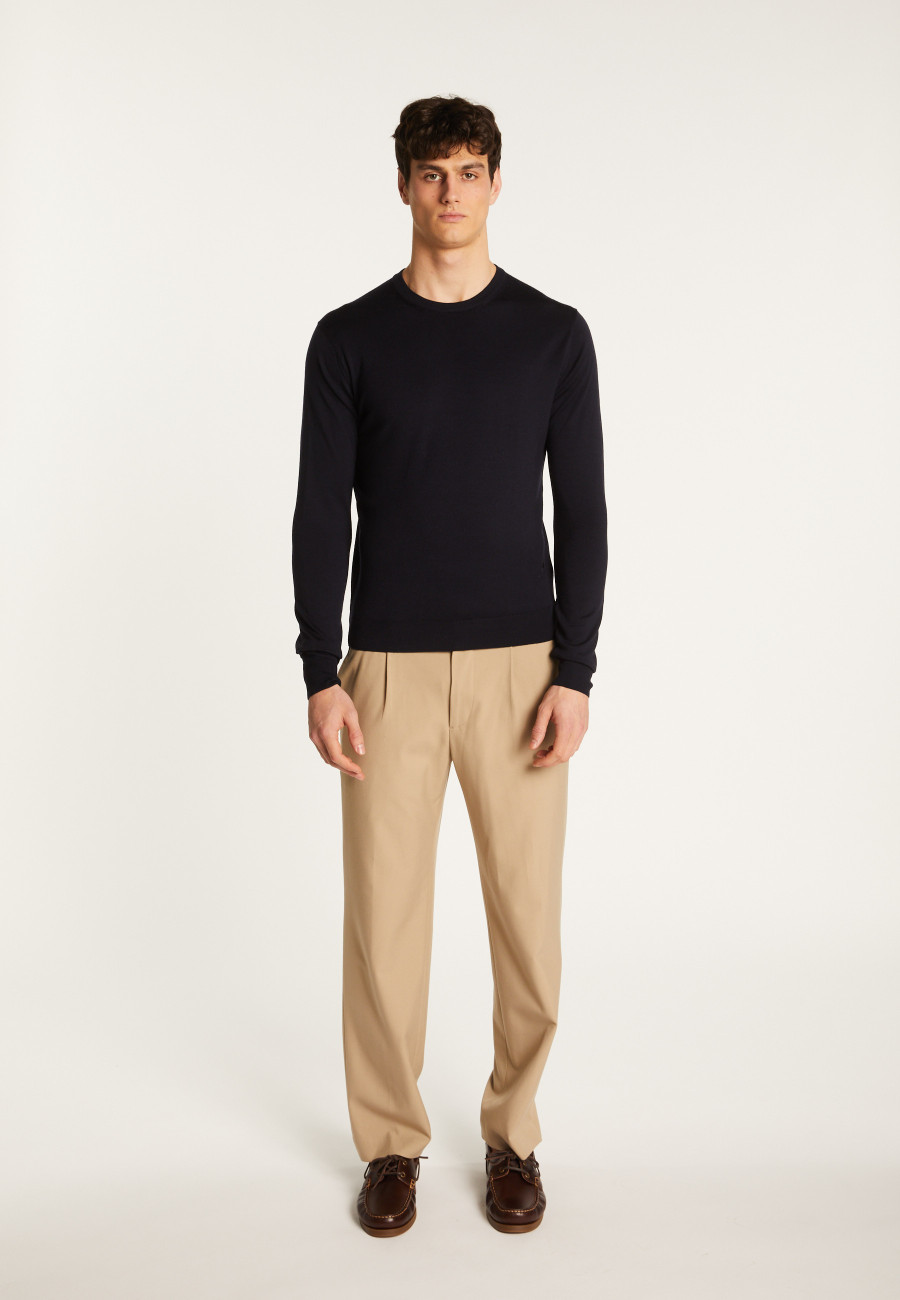 Merino Wool Crew Neck Sweater - Eddie