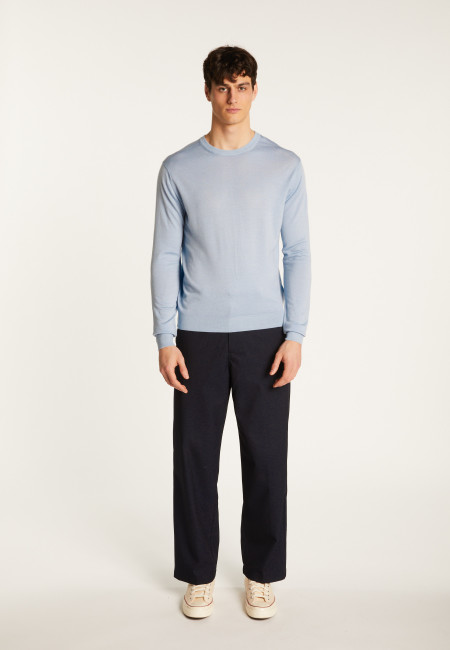 Eddie Merino Wool Crew Neck Sweater