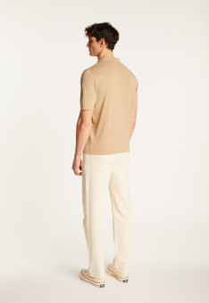 Cotton and linen polo shirt - Iouri