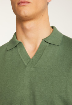 Cotton and linen polo shirt - Iouri