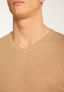 T-shirt col V en coton - Reuben