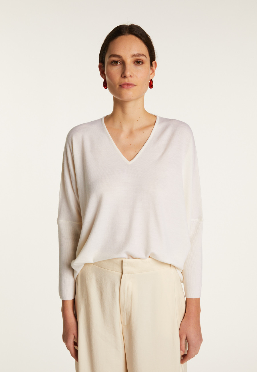 Merino wool V-neck sweater - Boxe