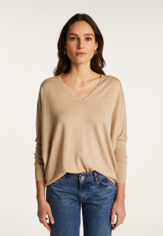 Merino wool V-neck sweater - Boxe