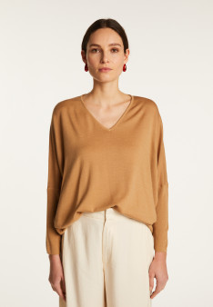 Merino wool V-neck sweater - Boxe