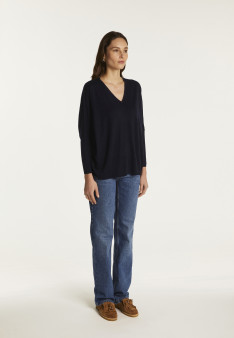 Merino wool V-neck sweater - Boxe