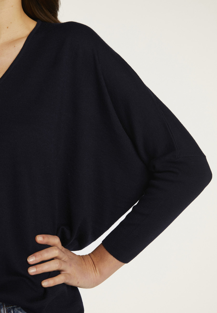 Merino wool V-neck sweater - Boxe