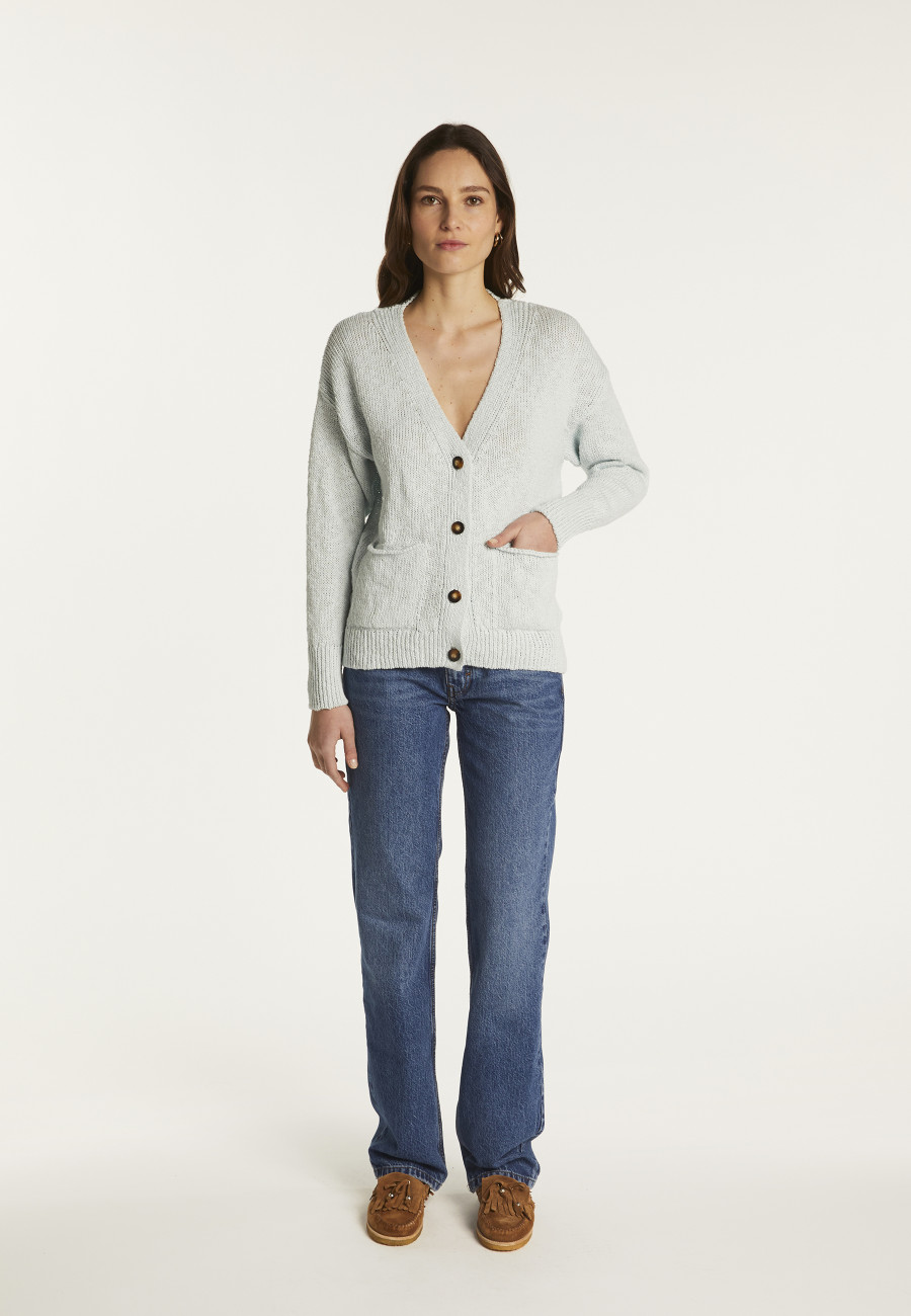 Cotton and linen cardigan - Naïs