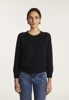 Cotton and linen crew neck sweater - Nicky