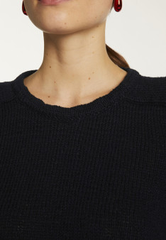 Cotton and linen crew neck sweater - Nicky