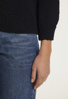 Cotton and linen crew neck sweater - Nicky