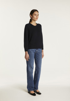 Cotton and linen crew neck sweater - Nicky